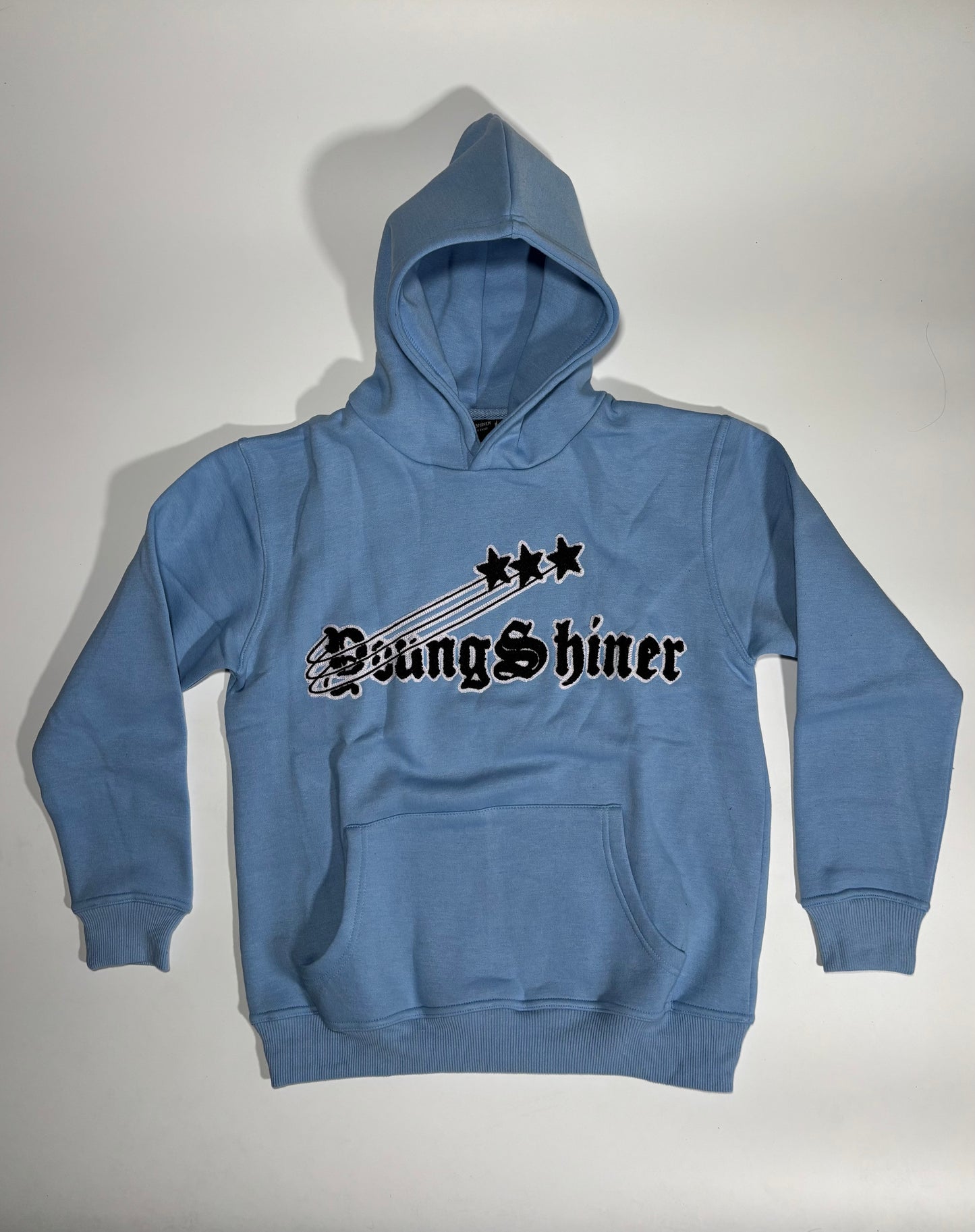 B-blue chenille hoodie