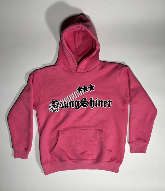 Pink chenille hoodie